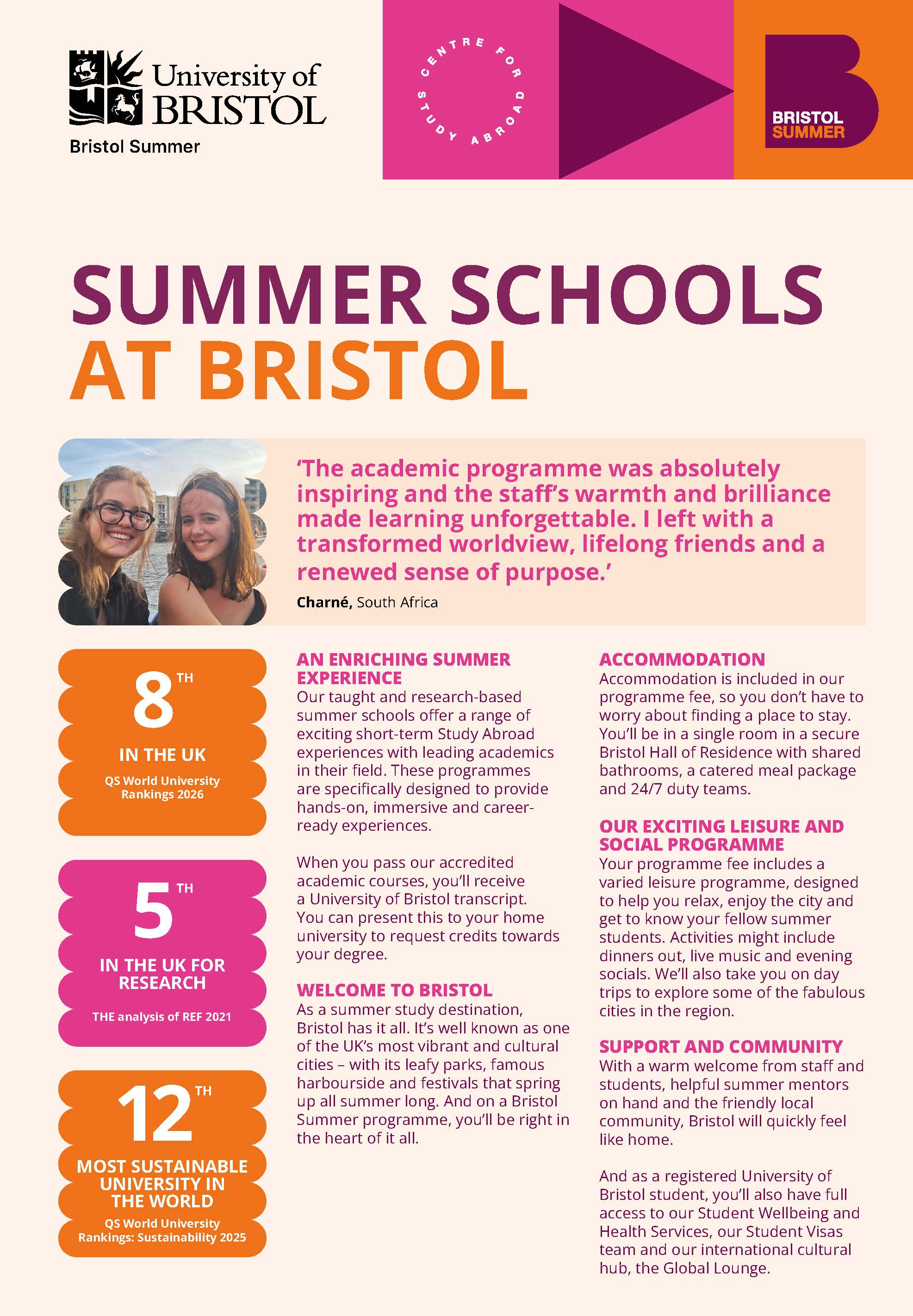 Bristol Summer Program