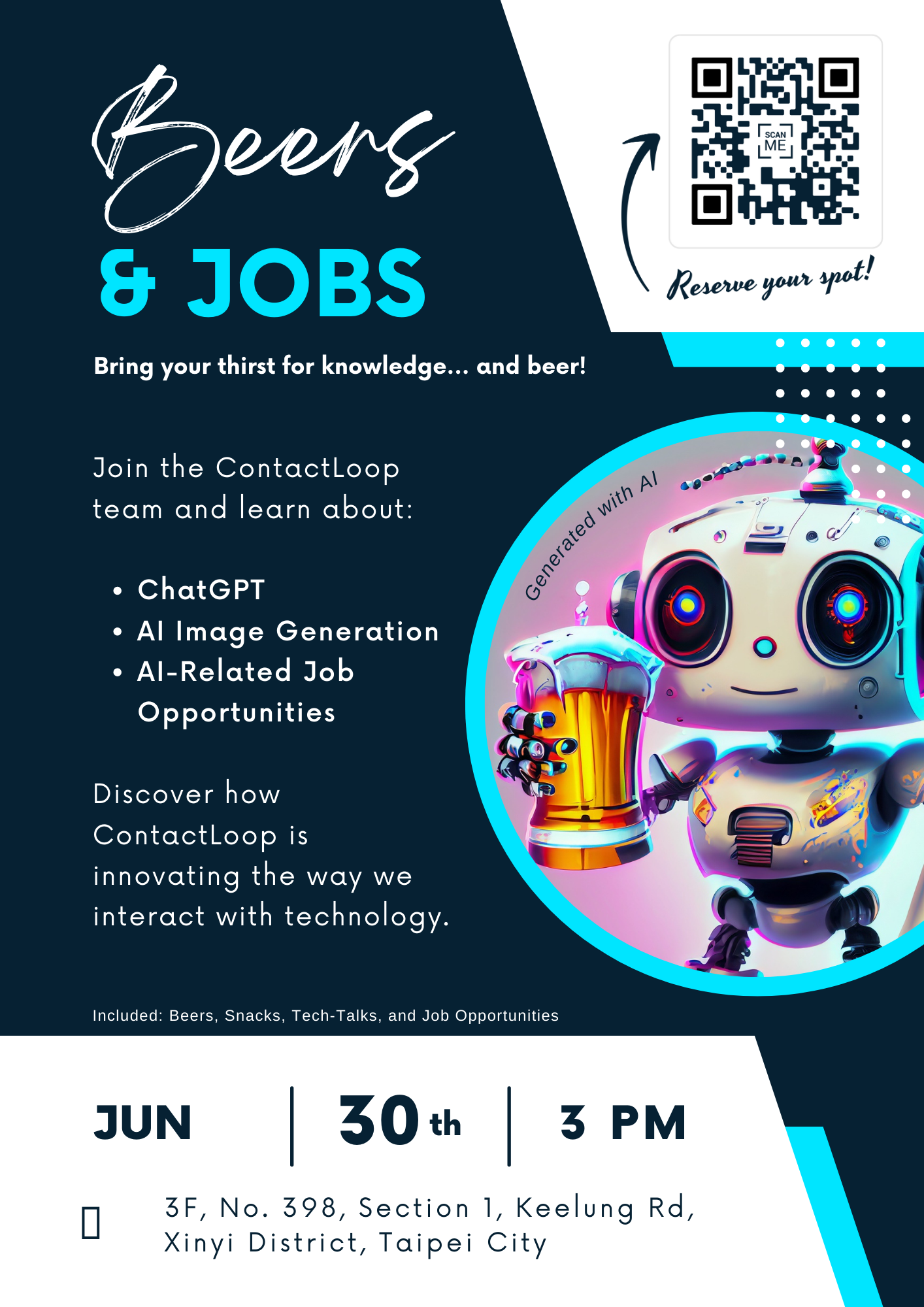 【Forwarded Message】6/30 Onramp Lab Beer & Jobs Recruitment Events