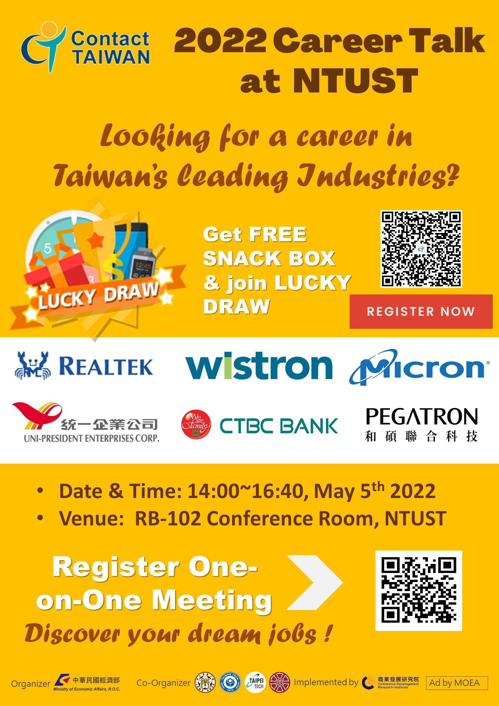 【Forward Message】Contact TAIWAN Career Talk & Employment Meeting for